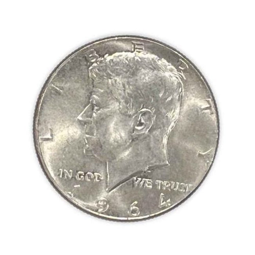 90% Silver 1964 Kennedy Half Dollars - $1 Face Value Circulated (2 Coins) - Zion Metals