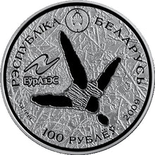 Load image into Gallery viewer, 2009 Belarus Environment Protection Series - The White Stork Silver Coin | Zion Metals