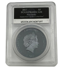 Load image into Gallery viewer, 2017 Cook Islands Fantastic Beasts 1 oz Silver Black Proof PCGS PR69 Coin | Zion Metals
