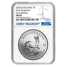 Load image into Gallery viewer, 2018 South African Krugerrand 1 oz Silver Coin NGC MS69 | Zion Metals