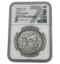 Load image into Gallery viewer, 2019 1 oz Niue Silver Antiqued Legendary Tales Aladdin NGC MS 69 | Zion Metals