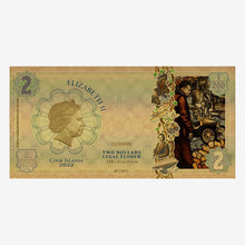 Load image into Gallery viewer, 2022 Cook Islands PROGRESS Threads of Light 24k Gold Note