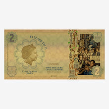 Load image into Gallery viewer, 2022 Cook Islands REMEMBRANCE Threads of Light 24k Gold Note