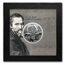 Load image into Gallery viewer, 2023 Cook Islands 1 oz Antique Silver X-Ray: Creation of Adam | Zion Metals