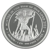 Load image into Gallery viewer, 2023 1 Amnor Captain Moroni Mormon LDS 1 Troy Oz .999 Fine Silver Round | Zion Metals
