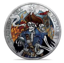 Load image into Gallery viewer, 1 Troy oz Dead Men Tell No Tales Design .999 Fine Silver Round Color | Zion Metals
