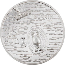 Load image into Gallery viewer, 2023 Palau 1 oz Silver $5 Split Views: Hippo Ultra High Relief