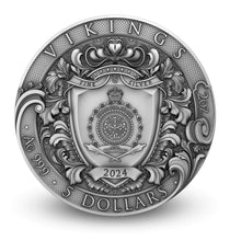 Load image into Gallery viewer, 2024 Niue 2 oz Silver Antique VIKINGS (Box&COA)