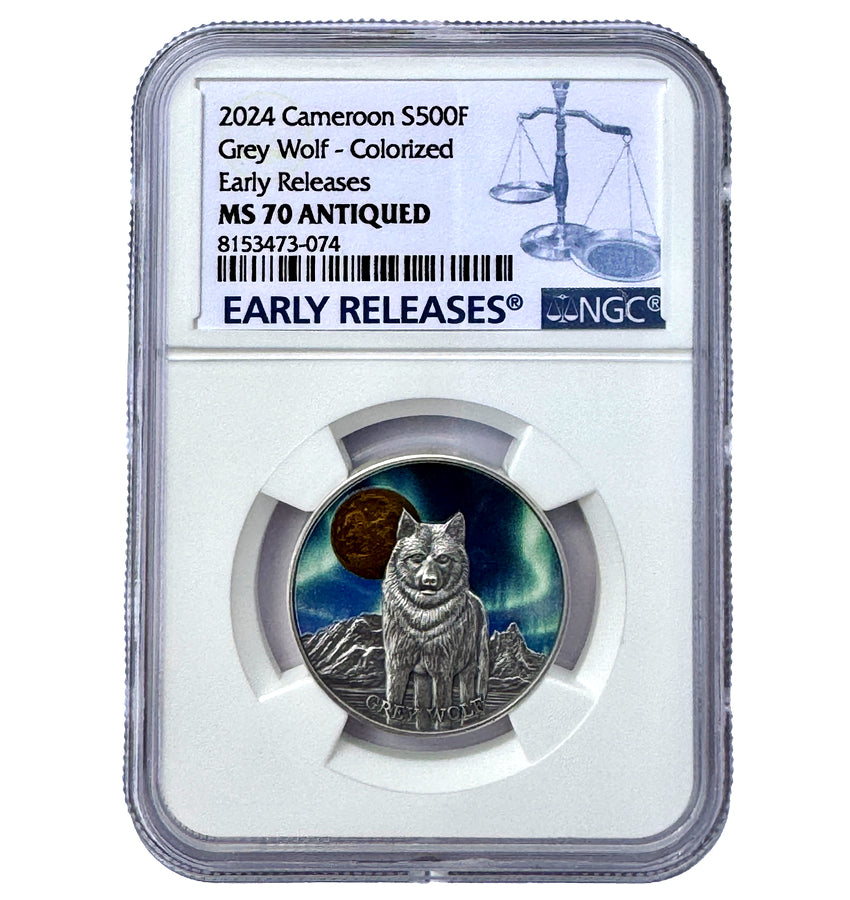 NGC MS70 2オンス 銀貨 2024 カメルーン リボルバー コイン NGC MS70 2オンス 銀貨 2024 カメルーン リボルバー コイン