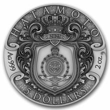 Load image into Gallery viewer, 2025 Niue 2oz Antique Finish HATAMOTO Coin