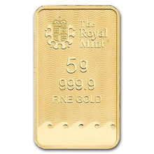 Load image into Gallery viewer, 5 Gram British Gold Britannia Bar (New w/ Assay) | Zion Metals