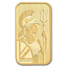 Load image into Gallery viewer, 5 Gram British Gold Britannia Bar (New w/ Assay) | Zion Metals
