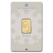 Load image into Gallery viewer, 5 Gram British Gold Britannia Bar (New w/ Assay) | Zion Metals