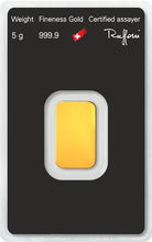 Load image into Gallery viewer, 5 Gram Argor-Heraeus Gold Bar (In Assay) | Zion Metals
