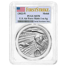 Load image into Gallery viewer, 1 oz US Air Force Silver Medal PCGS MS 70 FS | Zion Metals