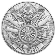 Load image into Gallery viewer, 1 Troy oz Dead Men Tell No Tales Design .999 Fine Silver Round | Zion Metals