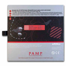 Load image into Gallery viewer, PAMP 1 oz Silver MWIII Call of Duty Prooflike Bar in Bezel | Zion Metals