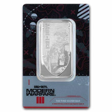 Load image into Gallery viewer, PAMP 1 oz Silver MWIII Call of Duty Prooflike Bar in Bezel | Zion Metals