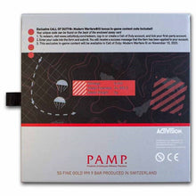 Load image into Gallery viewer, PAMP 5 gram Gold MWIII Call of Duty Prooflike Bar in Bezel | Zion Metals
