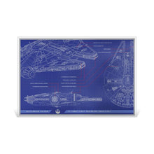 Load image into Gallery viewer, 2025 Star Wars - Millennium Falcon Blueprint 1 oz Silver Note