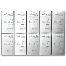 Load image into Gallery viewer, Valcambi 10x10 Gram Silver CombiBar 3.215 oz with Assay Card | Zion Metals