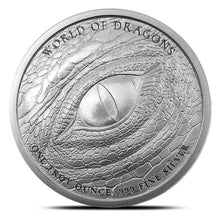 Load image into Gallery viewer, 1 oz Silver World of the Dragons Series The Aztec Round | Zion Metals