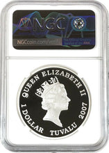 Load image into Gallery viewer, 2007 Tuvalu 1 oz Silver Great White Shark PF-69 NGC | Zion Metals