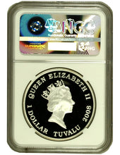 Load image into Gallery viewer, 2008 Tuvalu 1 oz Silver Blue Ringed Octopus PF-69 NGC | Zion Metals