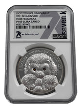 Load image into Gallery viewer, 2011 Belarus Four Hedgehogs NGC PF69 Silver Coin | Zion Metals