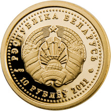 Load image into Gallery viewer, Belarus 2011 10 rubles Michal Kleofas Oginski Proof Gold Coin 1 gram | Zion Metals
