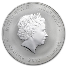 Load image into Gallery viewer, 2012 Colorized Australia Year of the Dragon 1 oz Silver BU (Yellow Series II) | Zion Metals