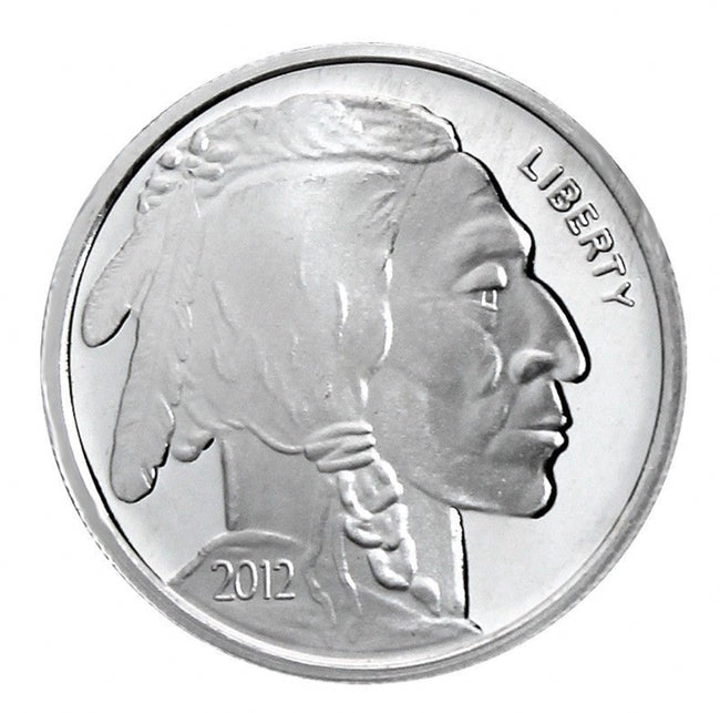 2012 AMERICAN BUFFALO INDIAN HEAD SILVER 1 OZ .999 ROUND TONED ZM