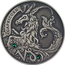 Load image into Gallery viewer, 2013 Belarus Signs of the Zodiac Capricorn Antique finish Silver Coin | Zion Metals