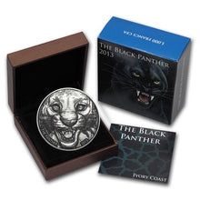 Load image into Gallery viewer, 2013 Ivory Coast 1 oz Silver Black Panther | Zion Metals
