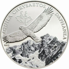 Load image into Gallery viewer, 2013 Mongolia Aquila Chrysaetos Daphanea 500 Tugrik Silver Proof Coin | Zion Metals