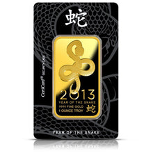 Load image into Gallery viewer, 1 oz Gold 2013 Year of the Snake Bar | OPM | Zion Metals
