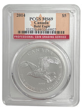 Load image into Gallery viewer, 2014 Canadian 1 oz Silver Bald Eagle Coin PCGS MS69 BU | Zion Metals