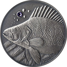 Load image into Gallery viewer, 2014 Andorra Perch - Atlas of Wildlife Antique Finish Silver Coin | Zion Metals