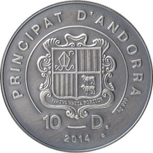 Load image into Gallery viewer, 2014 Andorra Wild Boar - Atlas of Wildlife Antique Finish Silver Coin | Zion Metals