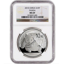 Load image into Gallery viewer, 2015 1 oz Chinese Silver Panda Coin NGC MS69 | Zion Metals