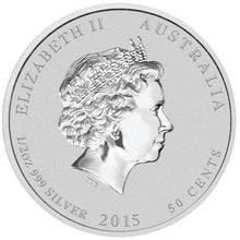 Load image into Gallery viewer, 2015 1/2 oz Australian Silver Lunar Goat Coin (BU) Series II | Zion Metals