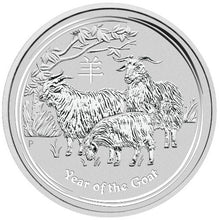 Load image into Gallery viewer, 2015 1/2 oz Australian Silver Lunar Goat Coin (BU) Series II | Zion Metals