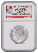 Load image into Gallery viewer, 2015 Canada DC Comics Originals - Superman 1/4 oz Silver Coin NGC SP69 | Zion Metals
