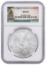 Load image into Gallery viewer, 2015 Mexico 1 oz Silver Libertad NGC MS69 | Zion Metals