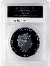Load image into Gallery viewer, 2017 Cook Islands Fantastic Beasts 1 oz Silver Black Proof PCGS PR70 Coin | Zion Metals