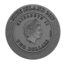 Load image into Gallery viewer, 2017 Niue 2 oz Antique Silver Demigods Achilles Ultra High Relief | Zion Metals