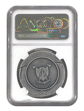 Load image into Gallery viewer, 2018 Cameroon 1 oz Silver Carved Skull Clade Mortis Bones NGC MS70 | Zion Metals