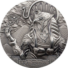 Load image into Gallery viewer, 2018 Cook Islands 3 oz Silver Ra Sun Gods Of The World Coin | Zion Metals