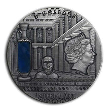 Load image into Gallery viewer, 2018 Niue 2 oz Antique Silver Greece Imperial Art Coin | Zion Metals