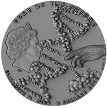 Load image into Gallery viewer, 2018 Niue 2 oz Antique Silver IMMORTALITY CODE OF THE FUTURE | Zion Metals